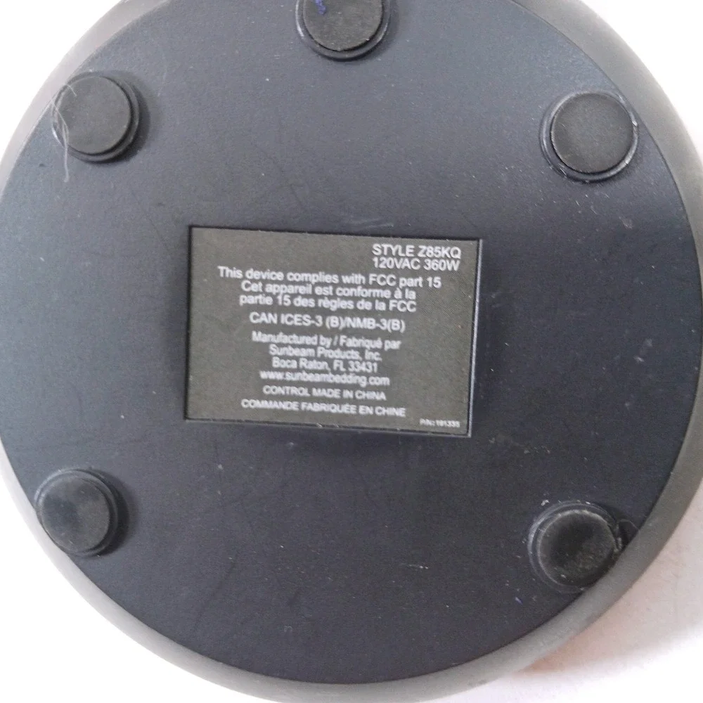 Sunbeam Electric Blanket Dual Controller Style Z85KQ Digital 10 Hour‎ Auto-Off
